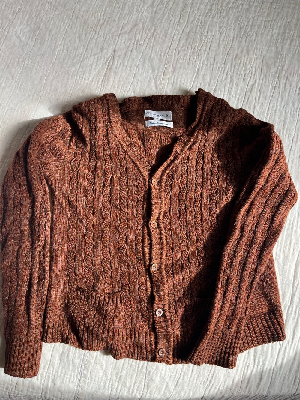 Blue Comme Gris Paris Wool Cardigan